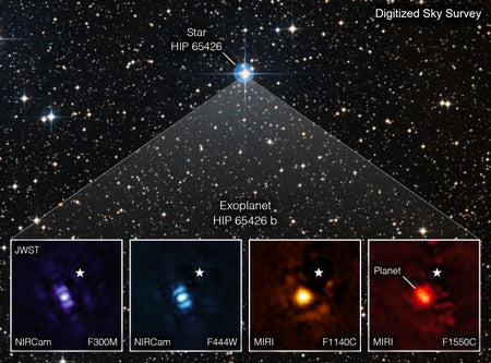 Direct images of a planet outside our solar system.