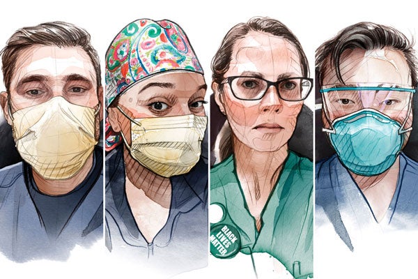 Illustration of health care workers