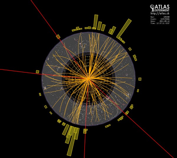 ATLAS proton-proton event containing four muons