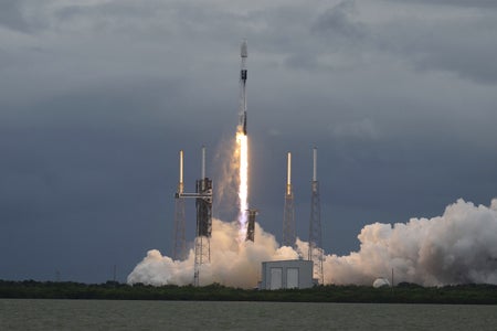 Hera asteroid mission launches to the sky.